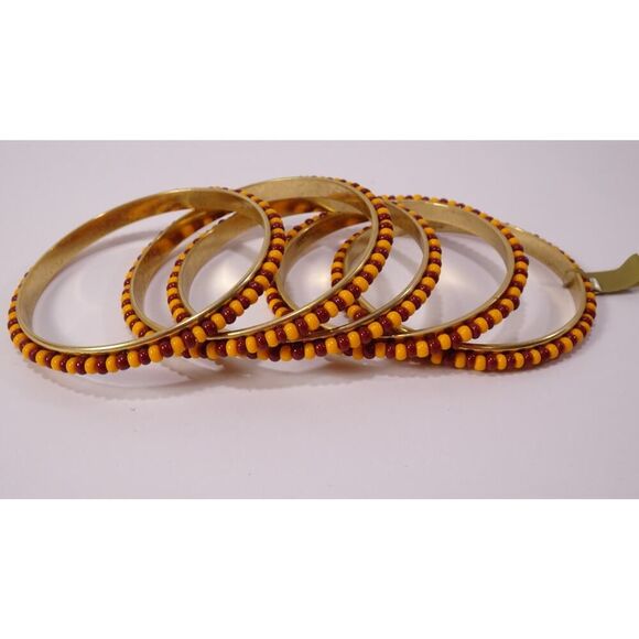 Neiman Marcus Lee Angel Women's Bead Stackable Bangle Bracelet Set 5 NWT 189 - Picture 5 of 7